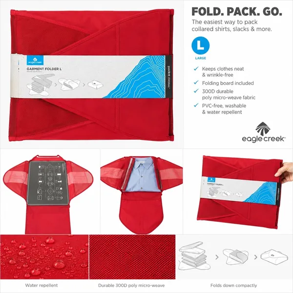 NEW Pack-It Garment Folder L Eagle Creek Red Fire Travel Organizer EC041191 - Image 2
