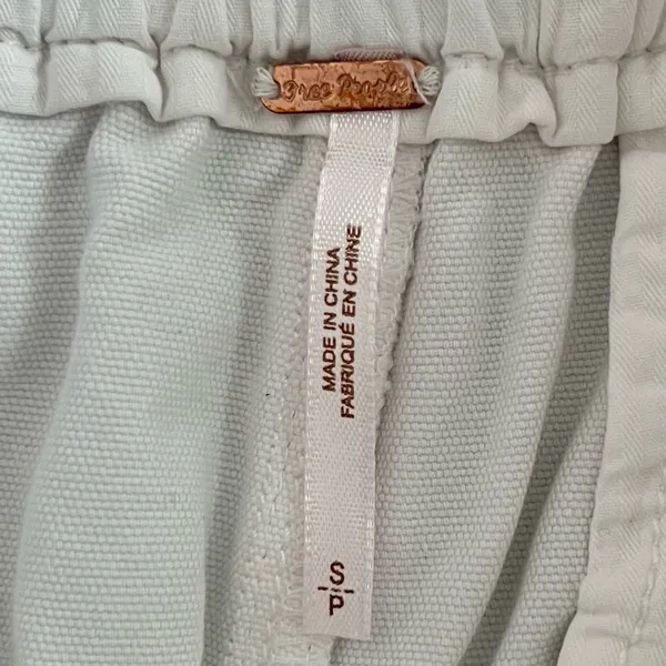 Free People Margate Pleated Paperbag Waist Zinc‎ White Trouser Pants - Image 7