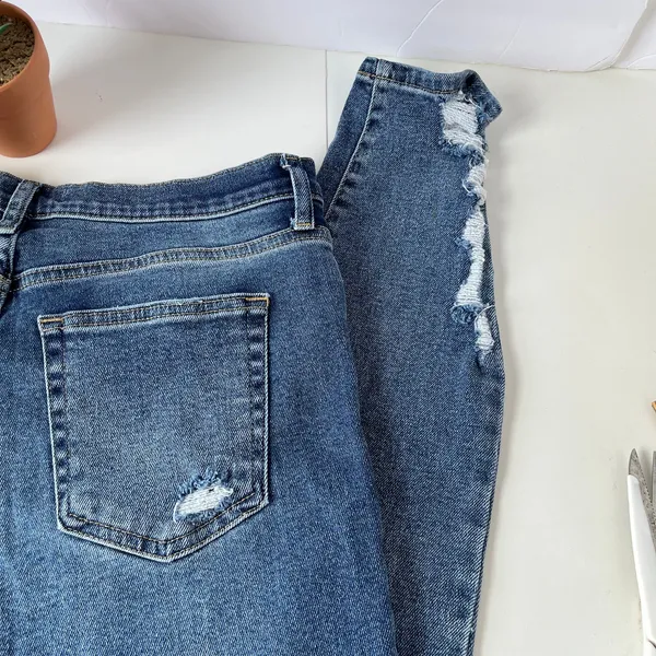 We the Free People Skinny Womens jeans Sz 30 Distressed Y2K Grunge Indie Sleaze - Image 11