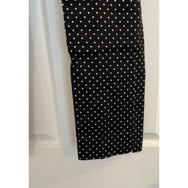 Lauren Ralph Lauren Dress Pants Women's Sz 10 Black Polka Dot Preppy Career EUC‎ - Image 3