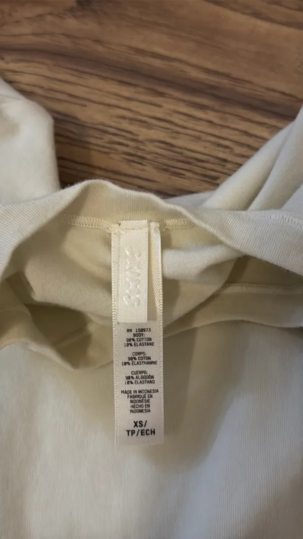 SKIMS T-Shirt Bone Cotton Jersey - Image 2