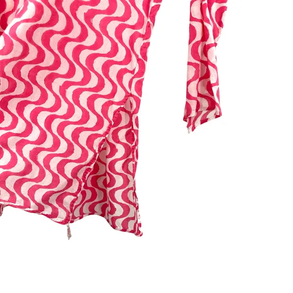Roberta Roller Rabbit Size Medium Long Sleeve Cotton Dress Tunic Cover‎ Up Pink - Image 4