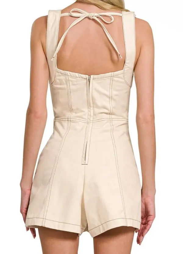 Zenana Denim Romper - Image 2