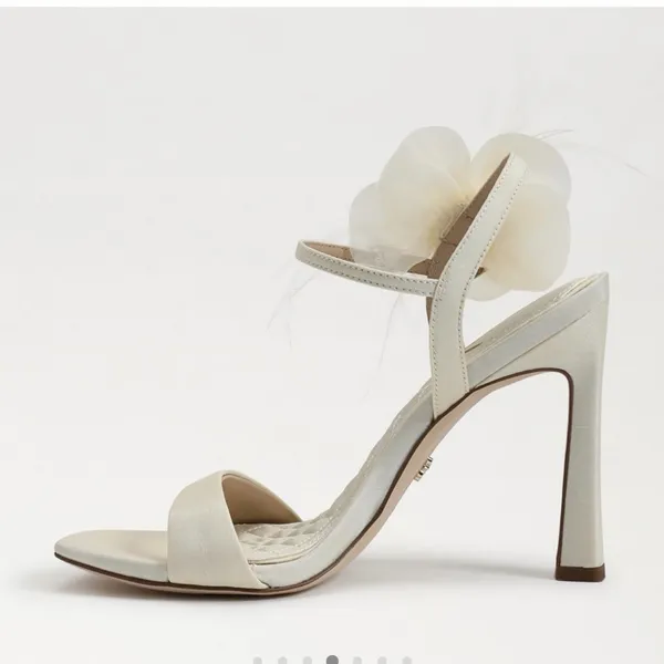 Sam Edelman Cream Floral Heels - Image 6