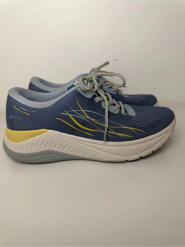 Dansko Blue and Yellow Mesh Walking Shoes - Image 8