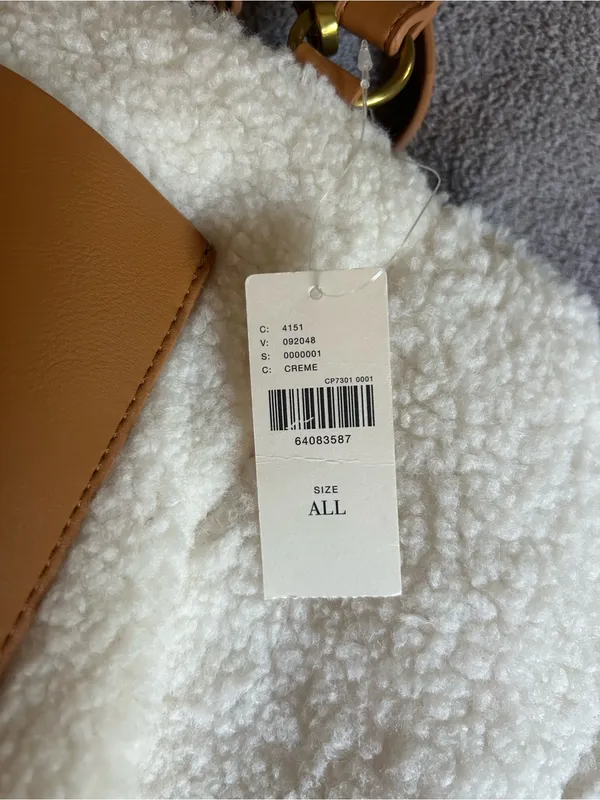 Anthropologie Faux Shearling Tote Bag - Image 7
