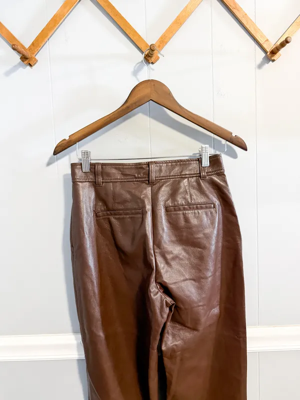 Aritzia Babaton Command vegan leather pants in coffee bean - Image 9