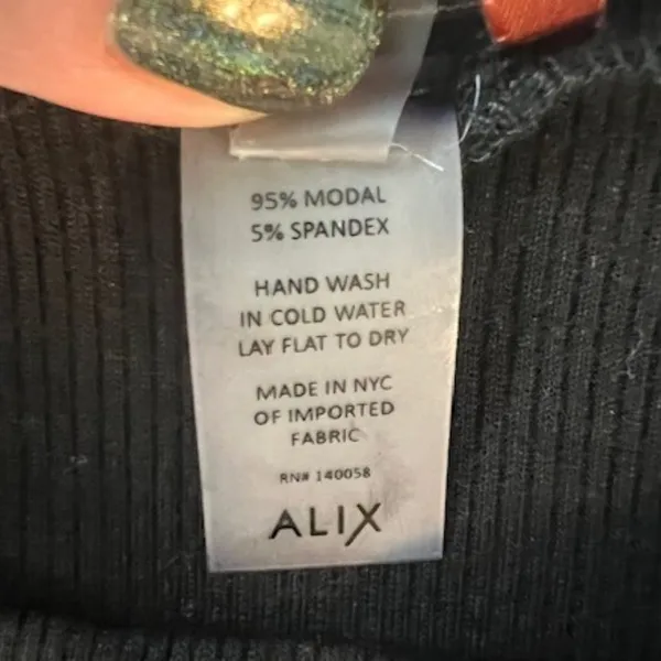 Alix NYC Long Sleeve Crop Top in Black - Image 5