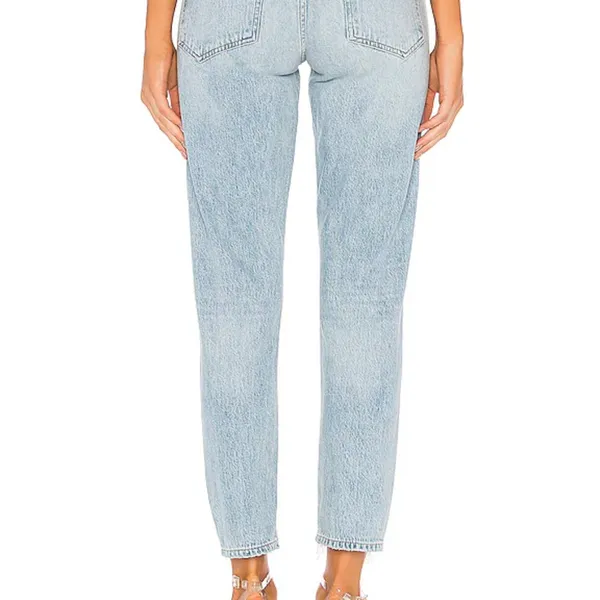 Agolde Light Blue Distressed High Rise Jeans - Image 8