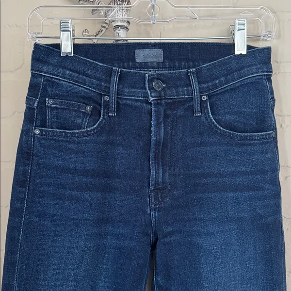 MOTHER Denim jeans the insider crop step gray movin on up stretch blue - Image 4