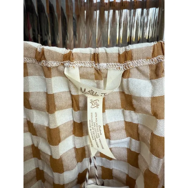 Matilda Jane Annabelle Off Shoulder Gingham Ruffle Sleeve Button Front Size‎ XXL - Image 4