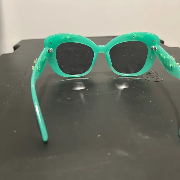 Floral Embellished Sunglasses Green - Image 7