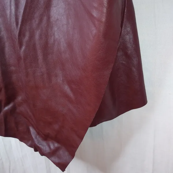 Do+Be M Maroon Leather Biker Flap Top - Image 4