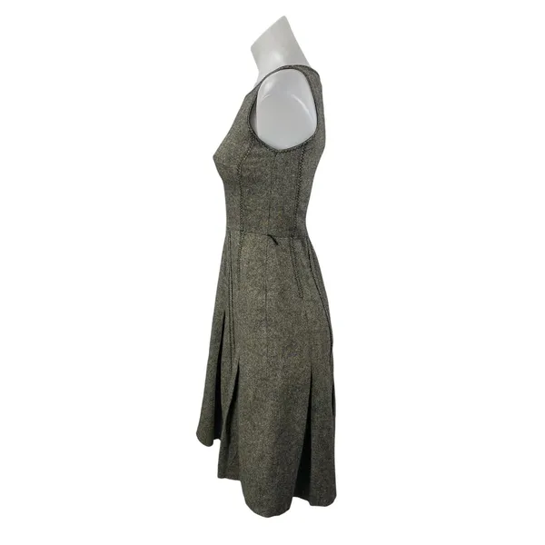 Ann Taylor LOFT Petites Gray Wool Silk Sleeveless Mini Flare Tank A-Line Dress 2 - Image 2