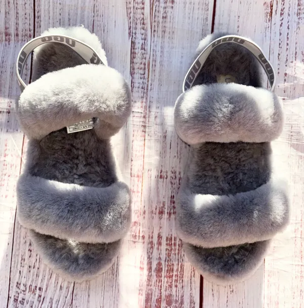 UGG oh yeah slides fuzzy wool Slippers 8 - Image 3