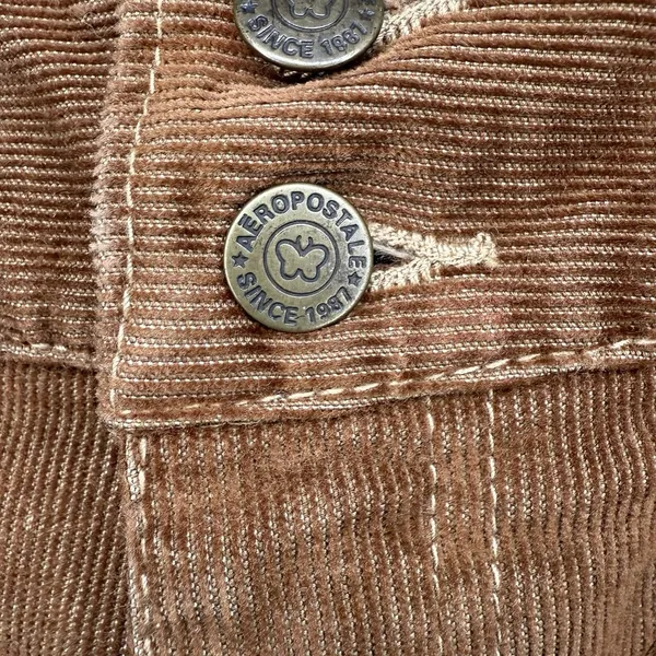 Y2K Aéropostale Corduroy Pants 9/10 Early 2000s Straight Leg Low Rise‎ Capri - Image 5