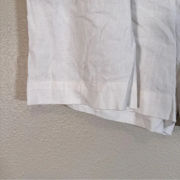 Rachel Zoe White Linen Blend High Rise Dressy Shorts Womens 6 Preppy Belted - Image 11