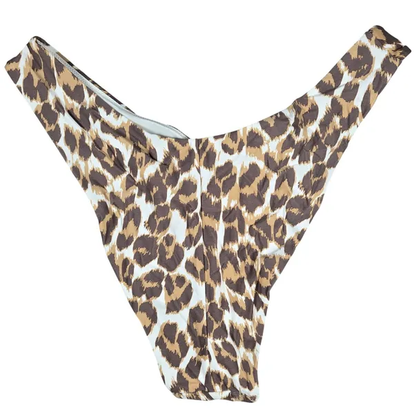 Aerie Leopard‎ Print High Waisted Bikini Bottoms Swimsuit Size L - Image 2