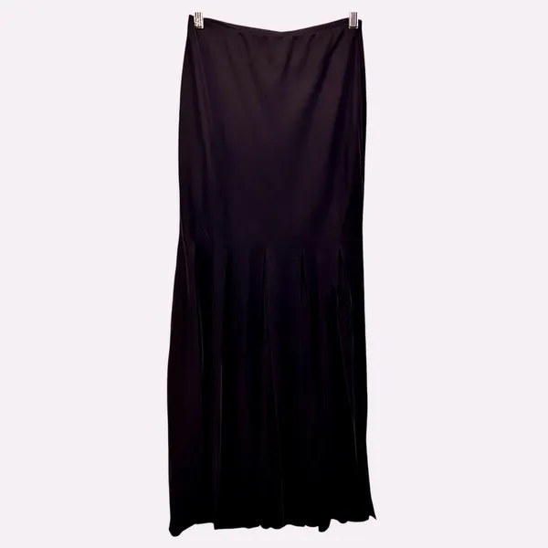 Cartise Vintage Maxi‎ Fringe Skirt Black Small - Image 4