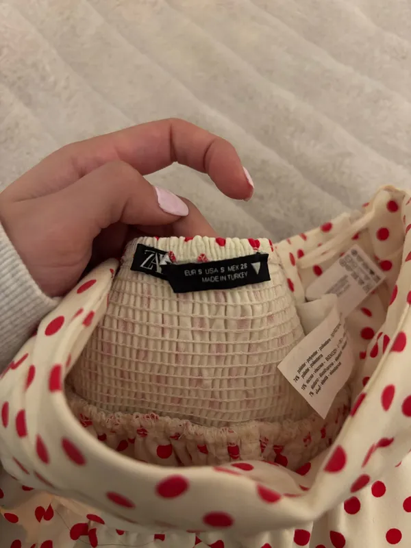 Zara cropped polka dot top  - Image 4