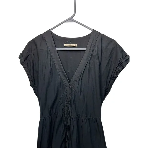 Abercrombie & Fitch Women's Black Tiered Midi Dress Size S Casual - Image 3