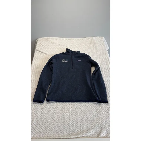 Patagonia Better Sweater 1/4 Zip Navy Blue Fleece Pullover Womens Medium Logo - Image 2