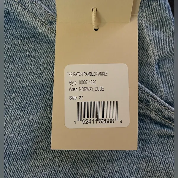 NWT MOTHER Denim The Patch Rambler Ankle Norway Dude Wash Size 27 - Image 10
