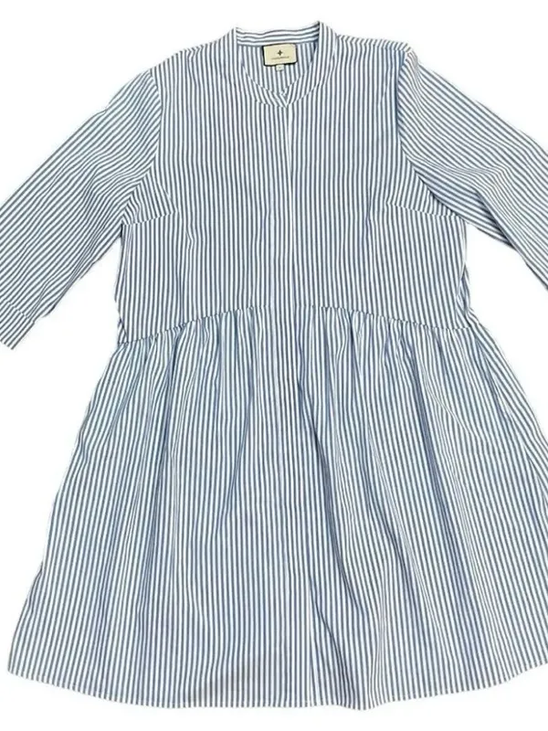 Tuckernuck Royal Dress 3/4 Sleeves Tiered Button Down Shirt Dress Size Medium - Image 7