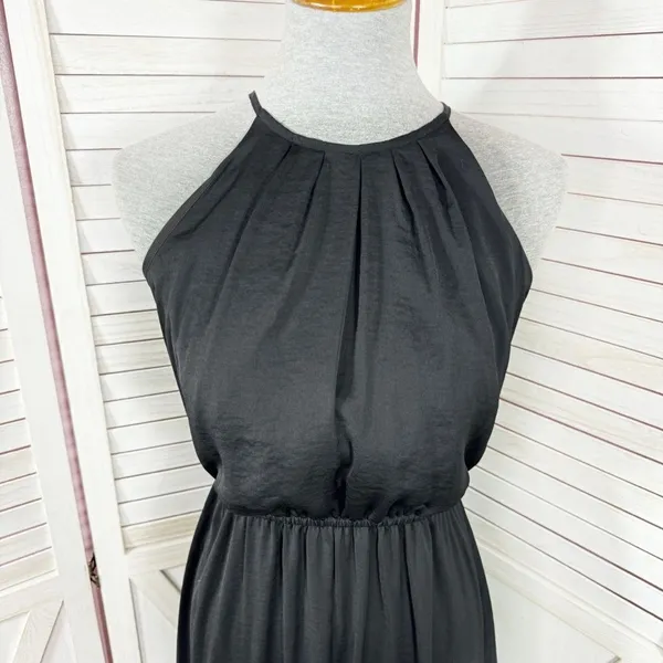 Apt. 9 High Low Halter Tie Neck Midi Maxi Dress Black Small Sleeveless Tencel‎ - Image 5