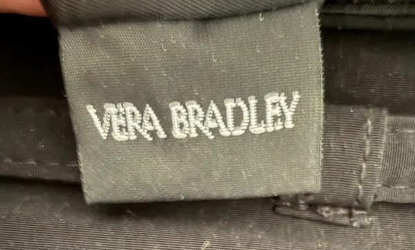 Vera Bradley Quilted Black‎ Microfiber Shoulder Bag - Image 3