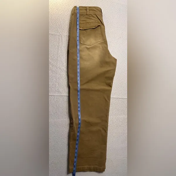 Free People Tan Carpenter Pants US 8 100% Cotton NWOT - Image 9