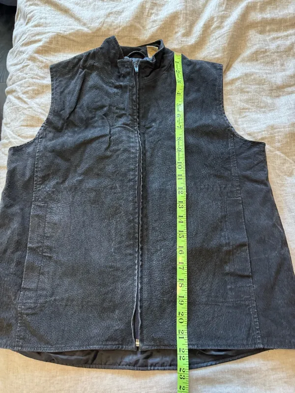 Vintage DCC Missy 100% Genuine Leather Western Biker Black Vest - Image 8