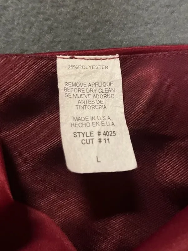 Polka USA Vintage Two-Piece Burgundy Satin Prom Dress Lace-Up Corset Top & Maxi - Image 10