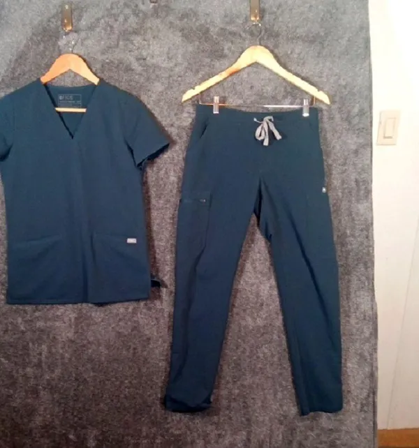 Figs Women's Scrub Set Top N Pants In Color Dark Harbor Size Xxs/ XsP - Image 2