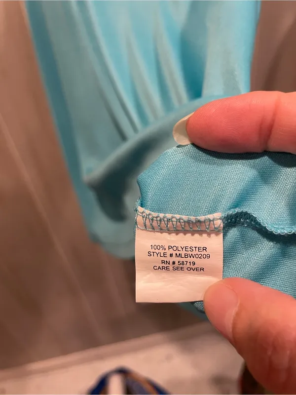 Elementz Cute aqua blue lightweight tissue tank top sleeveless base layer normcore basics - Image 5