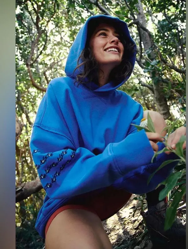 FP Movement At My Best Embroidered Sweat Hoodie In Steller Blue Size:S All embroidered No refunds or cancellation’s - Image 5