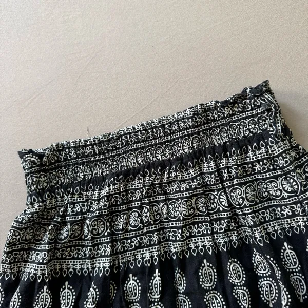 Nicole Miller boho Tribal Printed Tiered Maxi Skirt - Image 4