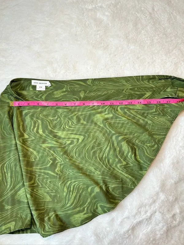 GOOD AMERICAN SET: Sarong & Tiny Ties Bikini Bottom • Pesto Swirl • Size Large 3 - Image 12