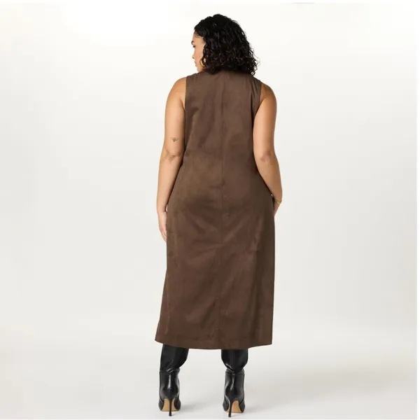 Chic Brown Maxi Dress Size 10 - Image 2