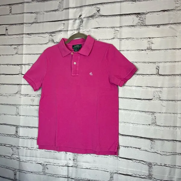 Vintage Lauren Ralph Lauren Classic Pink Polo Shirt Women’s S Preppy Y2K Chic - Image 8