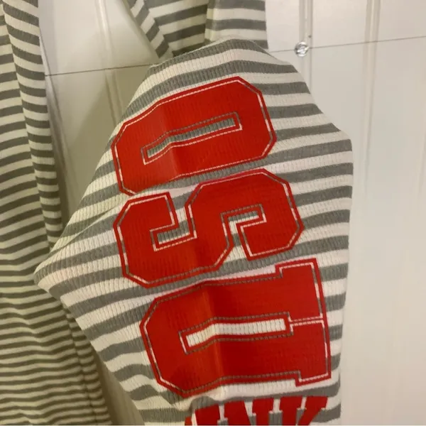 PINK OSU I Only Sleep in Striped Pajama Pants Size Large - Image 2