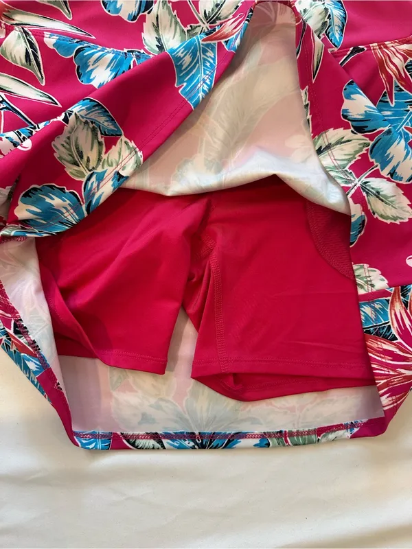 Tommy Bahama Tropical Print Skort Size S Pink Blue Golf Tennis Pickleball - Image 6