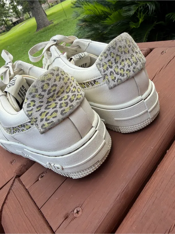 Nike Air Force 1 Pixel SE White Leopard Animal Print Sneakers Women’s 8.5 - Image 4