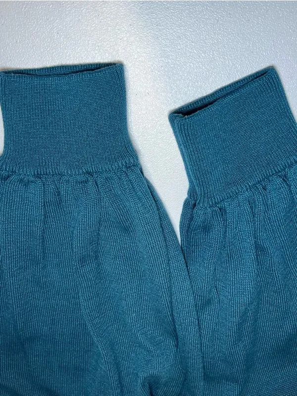 Free People Beach Nolan Sweater Co-ord Teal Harem-Style Knit Joggers‎ size small - Image 7