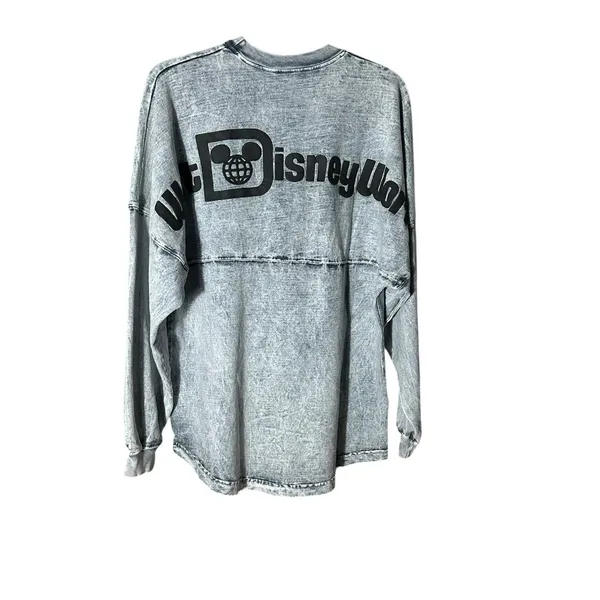 Disney World Spirit Jersey Shirt Grey Mineral‎ Acid Wash Small Denim Look #T4-6 - Image 2