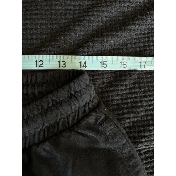 Army Military Jogger Sweatpants Blk/Camo Elastic Tie Waist‎ Sz M Pockets Logo - Image 7