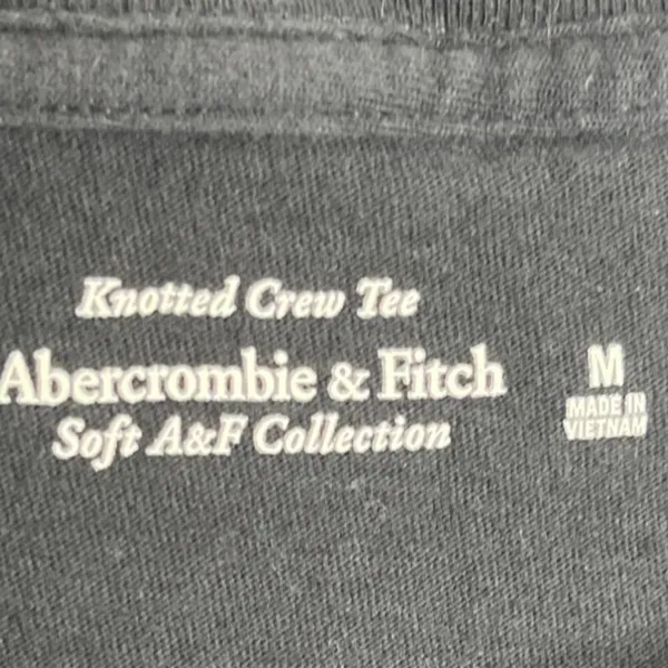 Abercrombie & Fitch Black Knotted Crew Tee Medium 85Z - Image 3