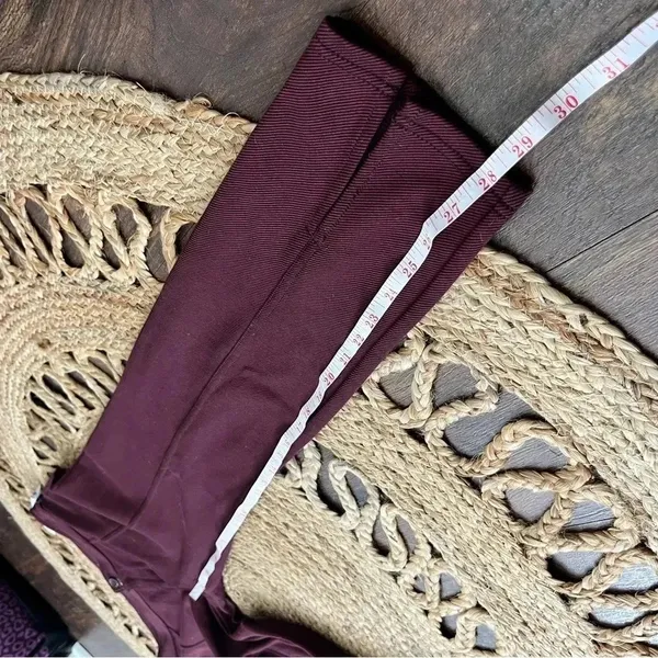 NWT Anthropologie Maeve Pants Womens 2 Burgundy Red Split Hem Pintuck Skinny Leg - Image 6