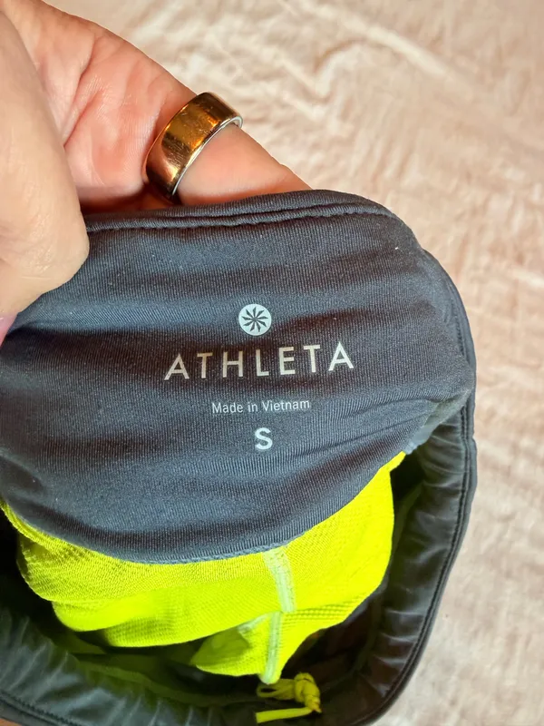 Athleta Tennis Skirt Built-In Shorts Running Bike Black Small Grey - Image 3