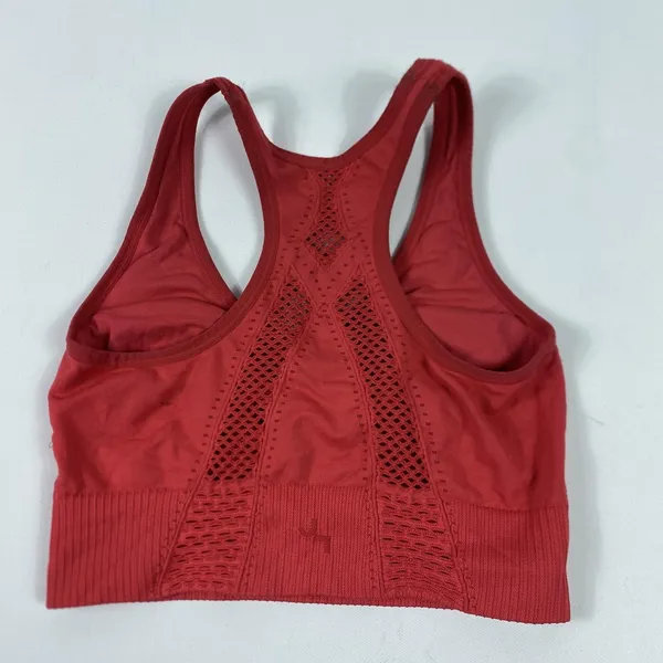 Joy Lab Sports Bra Womens Small Red Seamless Racerback‎ Padded Athletic Gym - Image 4